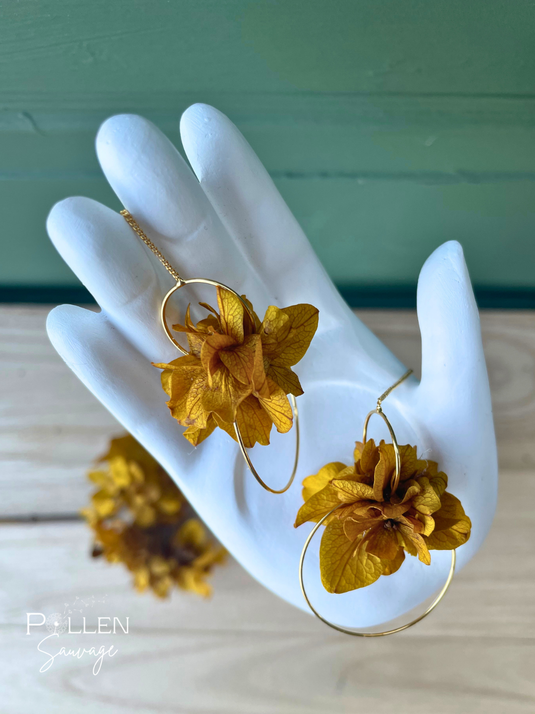 Boucles d'oreilles - Clotilde - moutarde