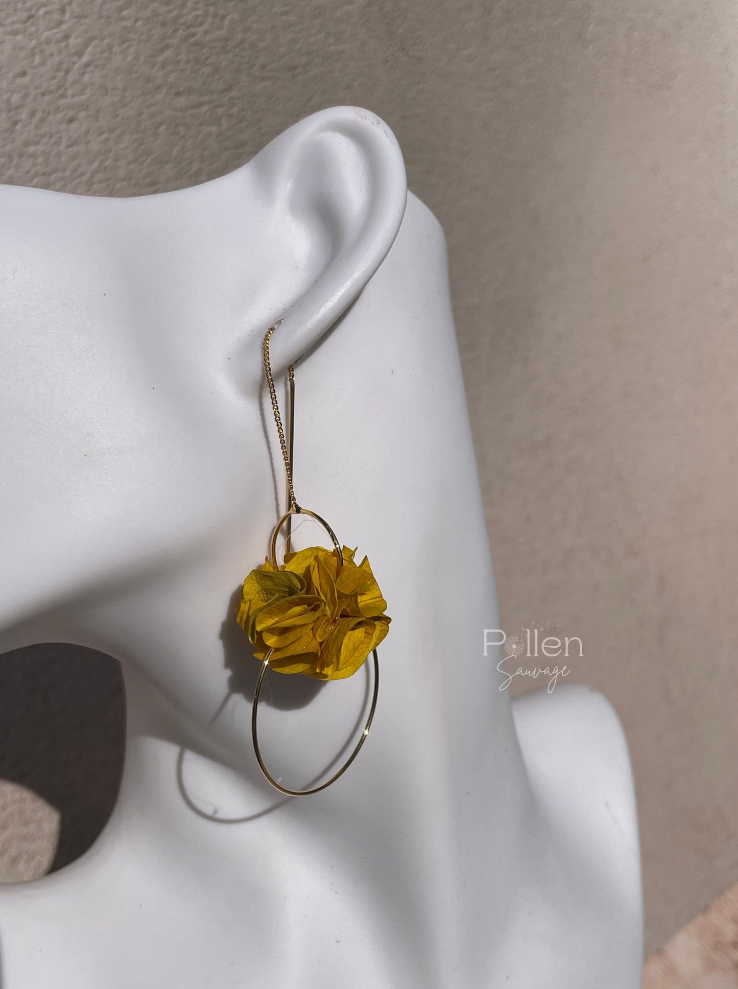 Boucles d'oreilles - Clotilde - moutarde