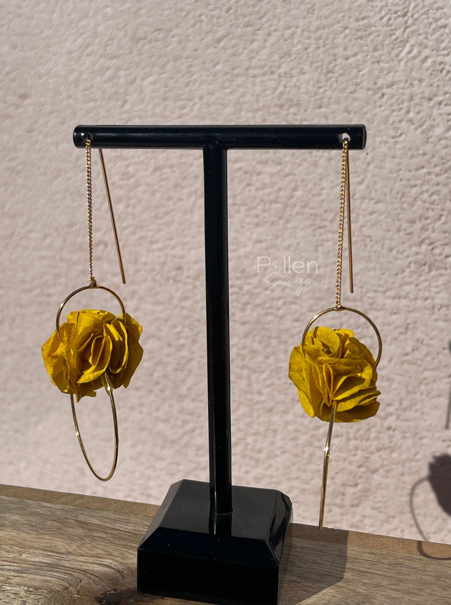 Boucles d'oreilles - Clotilde - moutarde
