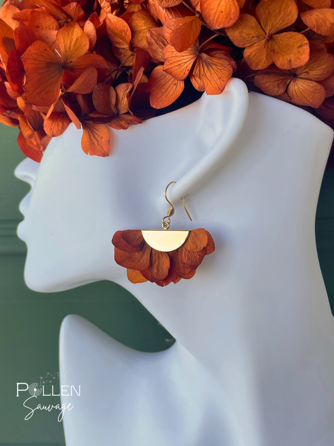 Boucles d'oreilles "Luna" terracotta