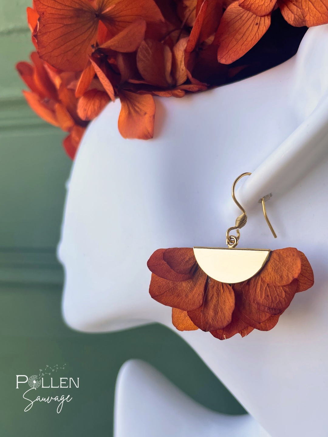 Boucles d'oreilles "Luna" terracotta