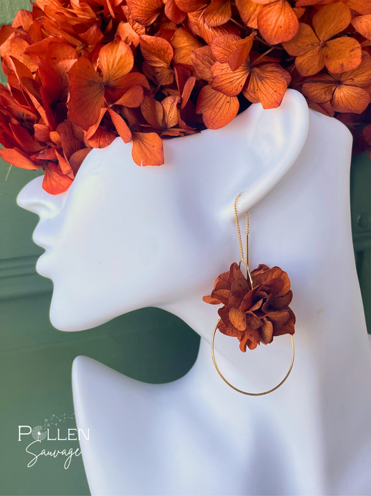 Boucles d'oreilles "Clotilde" terracotta