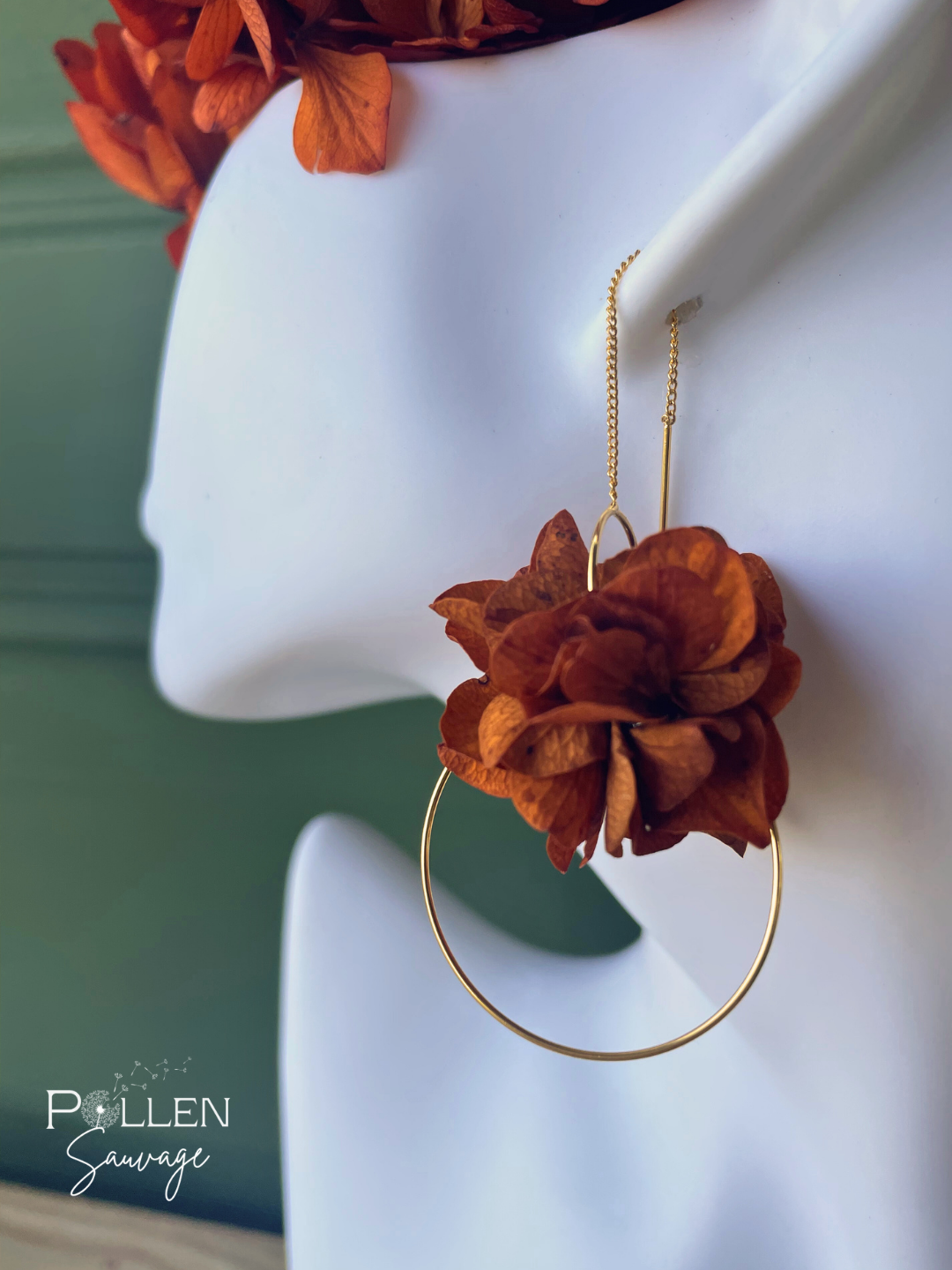 Boucles d'oreilles "Clotilde" terracotta