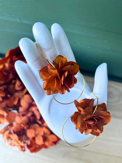 Boucles d'oreilles "Clotilde" terracotta