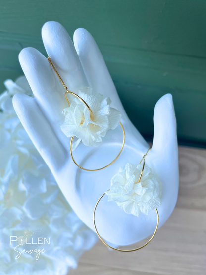 Boucles d'oreilles "Clotilde" blanches