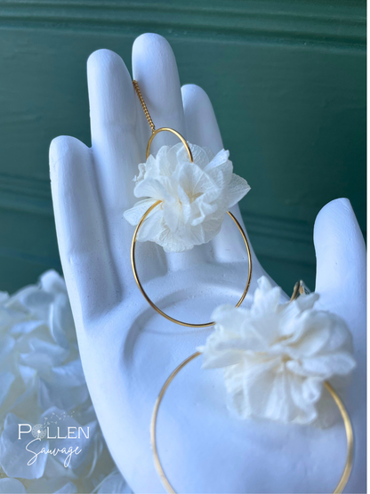 Boucles d'oreilles "Clotilde" blanches