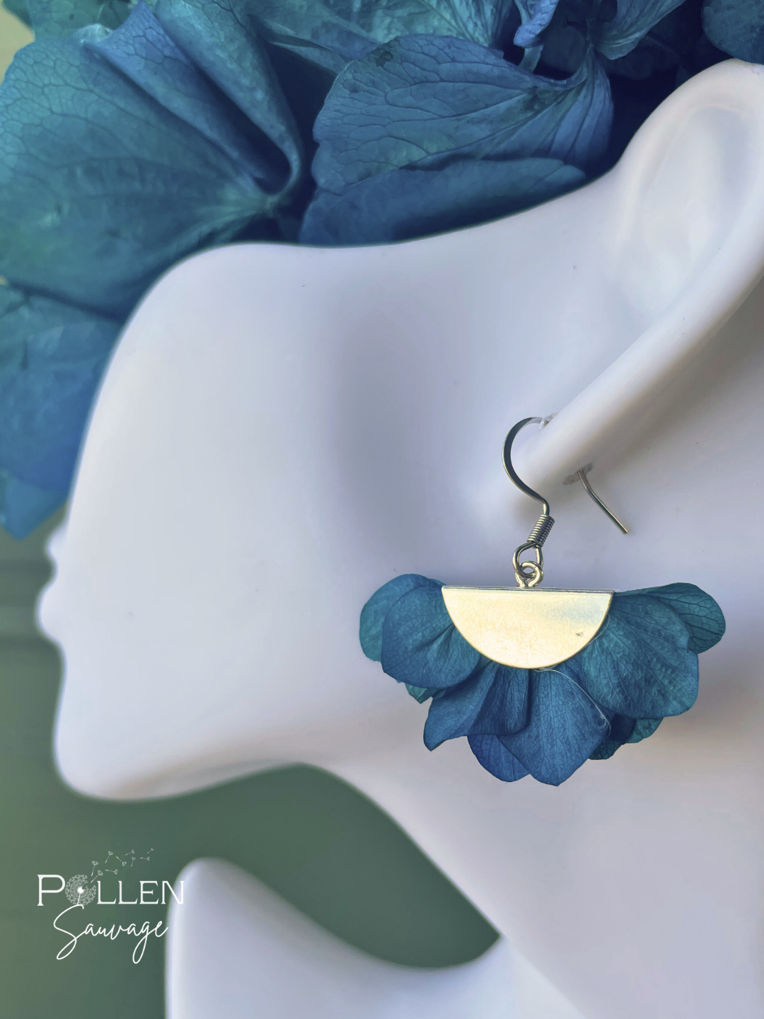 Boucles d'oreilles "Luna" bleues