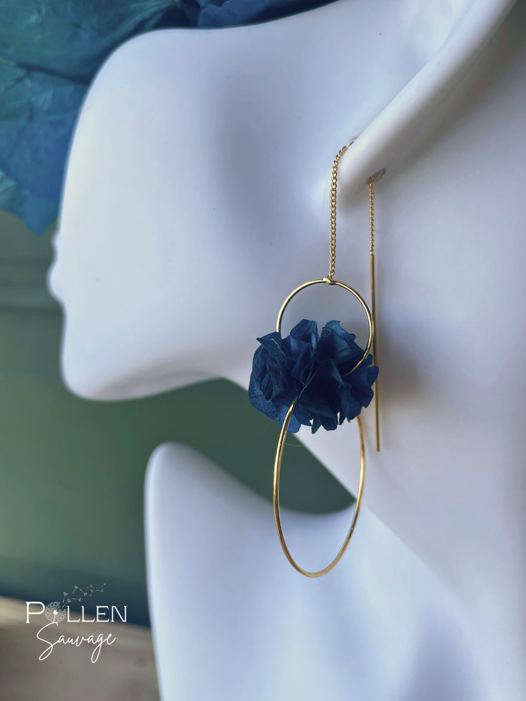 Boucles d'oreilles "Clotilde" bleues