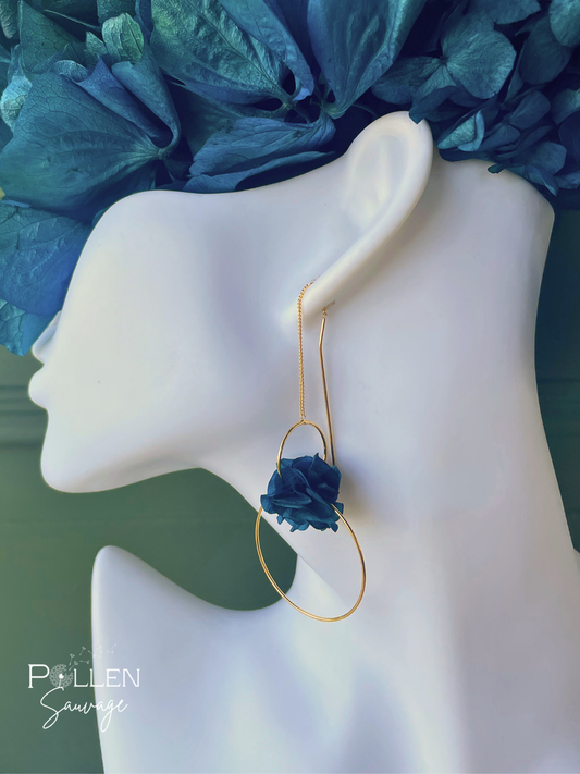 Boucles d'oreilles "Clotilde" bleues