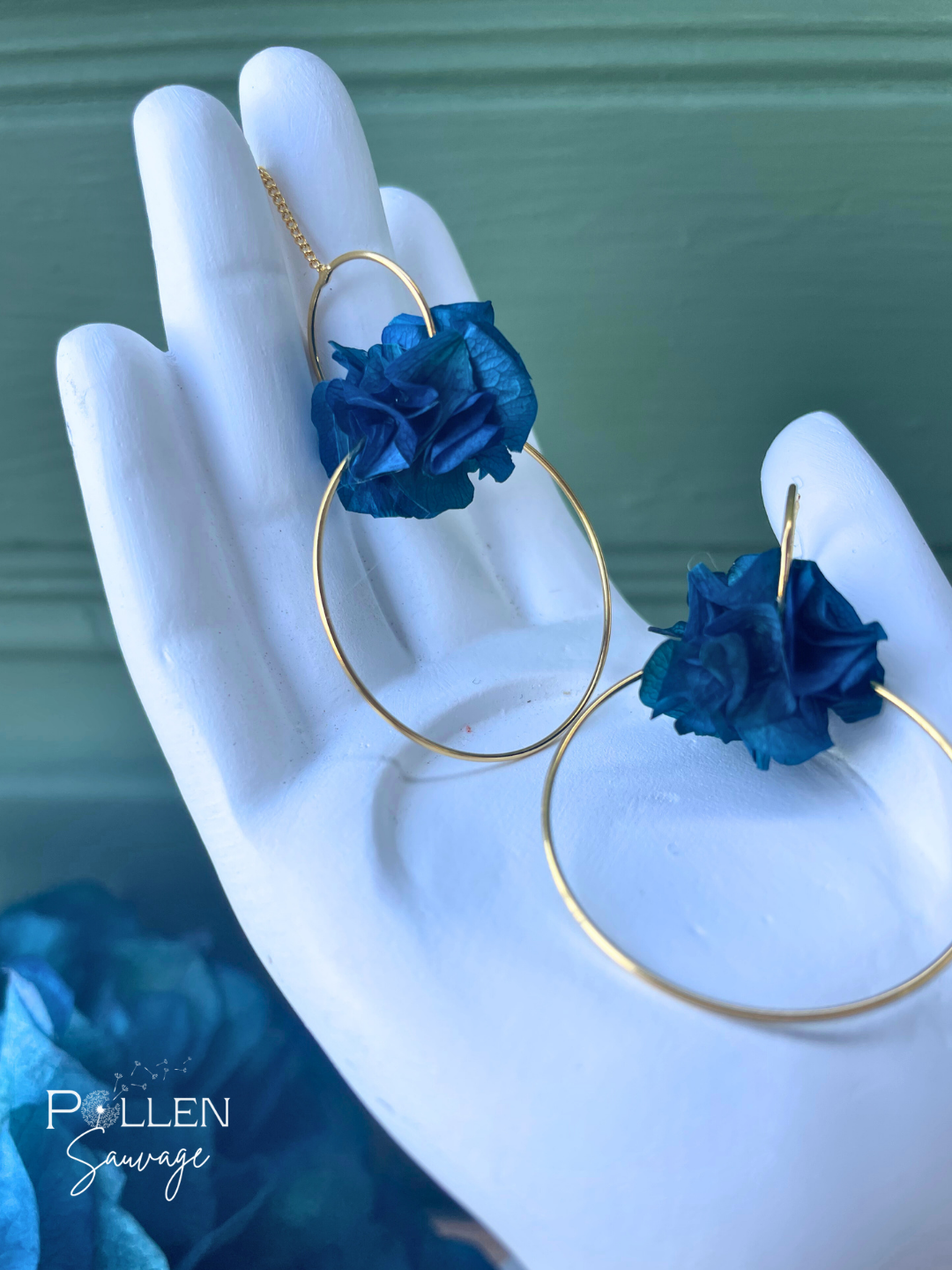 Boucles d'oreilles "Clotilde" bleues