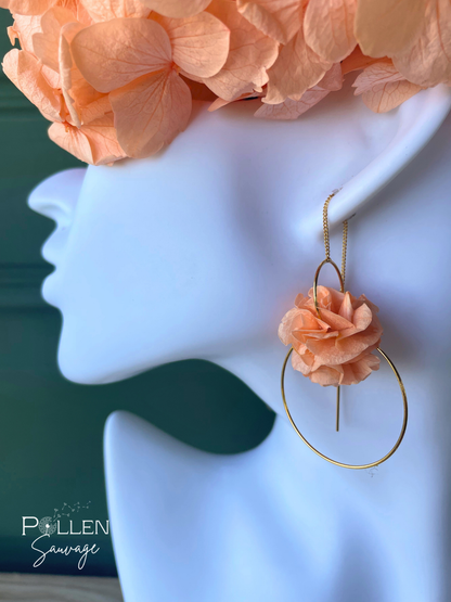 Boucles d'oreilles "Clotilde" saumon